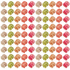 100個5色合成珊瑚ビーズ  染め  ツートン  チューリップの花  ミックスカラー  8.5x8mm  穴：1.5mm  20個/カラー&nbsp;CORA-SP0001-20