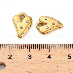 304 Stainless Steel Rhinestone Pendant&nbsp;STAS-U047-20G