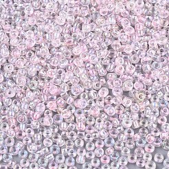 8/0 ガラスシードビーズ  色の内側  丸い穴  ラウンド  透明色の虹  プラム  8/0  3~4x2~3mm  穴：0.8mm  約15000個/袋&nbsp;SEED-A016-3mm-207