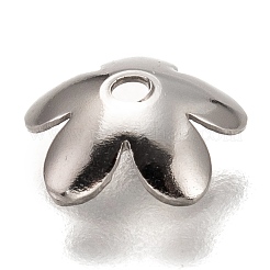 Non-Tarnish 5-Petal 201 Stainless Steel Bead Caps&nbsp;STAS-I176-11P-A