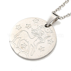 Non-Tarnish Constellation Pendant Necklaces&nbsp;NJEW-S422-04P-09