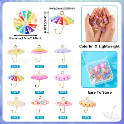 20Pcs 10 Styles Acrylic Pendants&nbsp;MACR-TA0002-20
