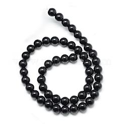 Synthetic Black Stone Bead Strands&nbsp;G-R345-6mm-35-1