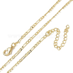 1.8mm真鍮フィガロチェーンネックレス（女性用）  長持ちメッキ  ゴールドカラー  16.14インチ（41cm）&nbsp;KK-CBA2293-08G
