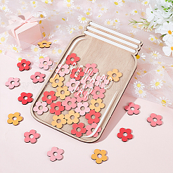 子供向け DIY 木製花報酬表  幼児用のご褒美瓶  カラフル  250x150x8mm&nbsp;AJEW-WH0542-79