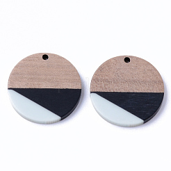 Resin & Walnut Wood Pendants&nbsp;X-RESI-N025-005A-B03