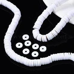Flat Round Handmade Polymer Clay Beads&nbsp;CLAY-R067-10mm-17