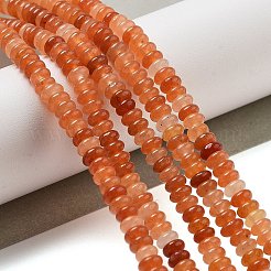 天然石レッドアベンチュリンビーズ連売り  ロンデル  4~4.5x2~2.5mm  穴：1mm  約157~162個/連  15.16~15.55''（38.5~39.5センチメートル）&nbsp;G-K343-C20-01