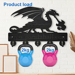 Wood & Iron Wall Mounted Hangers&nbsp;HJEW-WH0055-028