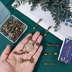 32Pcs 8 Styles Alloy Cord Ends&nbsp;HJEW-SC0003-09