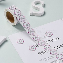 1インチサンキューステッカー  粘着ロールステッカーラベル  封筒用  バブルメーラーとバッグ  カラフル  25mm  500PCS /ロール&nbsp;DIY-P005-D05