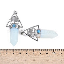 Opalite Faceted Pointed Bullet Big Pendants&nbsp;G-H076-02P-08