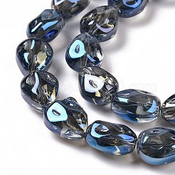 Transparent Electroplate Glass Beads Strands&nbsp;GLAA-C025-02M