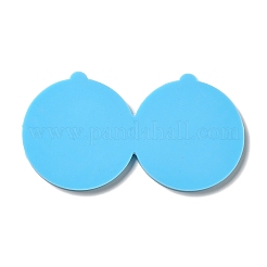 DIY Hollow-out Flat Round Pendant Silicone Molds&nbsp;DIY-I099-37