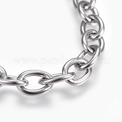 Tarnish Resistant 304 Stainless Steel Cable Chain Bracelets&nbsp;X-BJEW-P239-05
