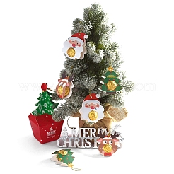 Christmas Santa Claus & Deer & Tree Paper Pendant Decorations&nbsp;PW-WGA525A-01