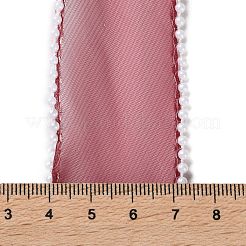 蝶結び用 5 ヤード ABS パールエッジ メッシュリボン  ギフト包装  暗赤色  1-5/8インチ（40mm）&nbsp;OCOR-B004-01A-03