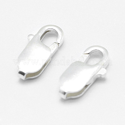925スターリングシルバーカニカン  長方形  銀  14x6.5x3mm  穴：1.5mm&nbsp;STER-G019-03-14mm