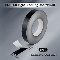ペット用LEDライトブロックステッカーロール  LEDカバーブラックアウト高温マスキングテープ  ルーター用  エレクトロニクス  ブラック  25x0.1mm  約50m /ロール&nbsp;AJEW-WH0348-690