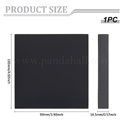 ゴム製クラッシュパッド  正方形  冷蔵庫のウェーブホイールのローラーのベース  ブラック  102x99x14.5mm&nbsp;AJEW-WH0248-641A