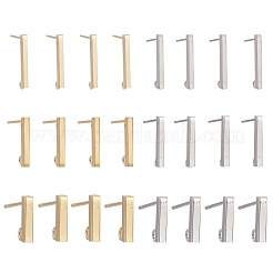 24Pcs 3 Size 304 Stainless Steel Stud Earring Findings&nbsp;STAS-LS0001-07