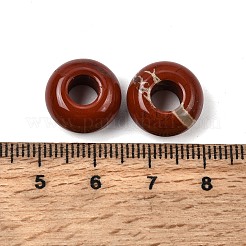 Natural Red Rainbow Jasper European Large Hole Beads&nbsp;G-Q442-12