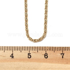 304ステンレススチールルマキナチェーンネックレス  304ステンレススチール留め具付き  ゴールドカラー  17.5インチ（44.5cm）  2mm&nbsp;X-NJEW-F248-17A-G