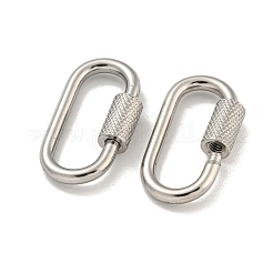 Non-Tarnish 304 Stainless Steel Screw Carabiner Lock Charms&nbsp;STAS-C092-04D-P