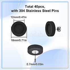 40Pcs Wooden Stud Earring Findings&nbsp;FIND-SC0012-24