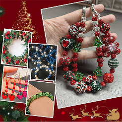 36Pcs 6 Colors Rhinestone Clay Pave Beads&nbsp;RB-PH0001-63