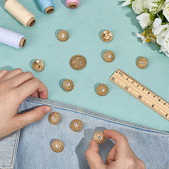 30Pcs 1-Hole Zinc Alloy Shank Buttons&nbsp;BUTT-MA0001-14