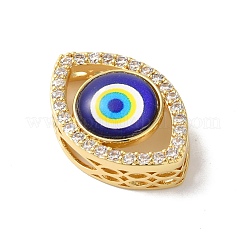 Rack Plating Brass Cubic Zirconia Beads&nbsp;KK-G504-21G