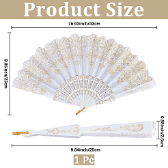 Plastic Folding Fan&nbsp;AJEW-WH20018-65E