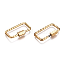 304 Stainless Steel Screw Carabiner Lock Charms&nbsp;STAS-K195-01G