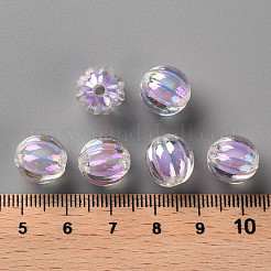 透明なアクリルビーズ  二層ビーズ  ABカラー  カボチャ  ライラック  11x11.5mm  穴：2mm  約550個/500g&nbsp;TACR-S152-07B-SS2114