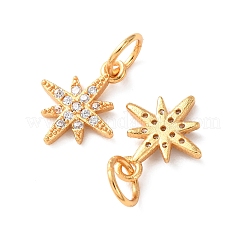 Brass Micro Pave Cubic Zirconia Charms&nbsp;KK-C157-39G