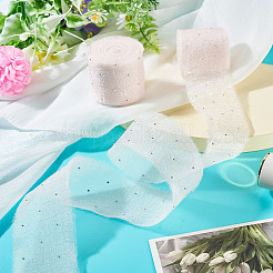 2Rolls Polyester Hot-fix Rhinestone Raw Edges Ribbon&nbsp;OCOR-TA0003-95F