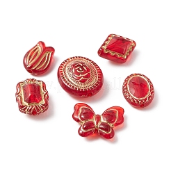 110Pcs 6 Styles Transparent Acrylic Beads&nbsp;OACR-FS0001-38