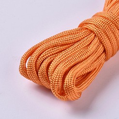 7芯ポリエステルコードロープ  ソリッドカラー  オレンジ  4mm  約3 M /バンドル&nbsp;OCOR-WH0052-31K