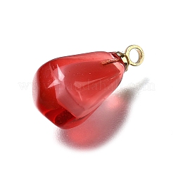 Brass Acrylic Pendants&nbsp;OACR-R006-01G-19