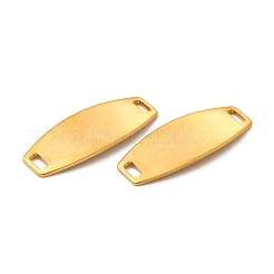 201ステンレススチールコネクタチャーム  カーブ楕円形のリンク  24KGP本金メッキ  24x9.5x0.9mm  穴：3x1.5mm&nbsp;STAS-P320-08G