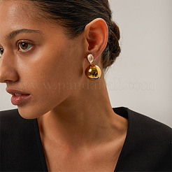 10Pcs Teardrop Brass Stud Earring Findings&nbsp;KK-AR0004-05