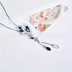 Flower Alloy Rhinestone Y Tassel Long Necklaces for Women&nbsp;FS-WGCC889-01