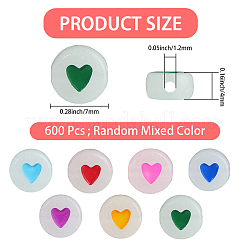 600Pcs Luminous Acrylic Beads&nbsp;MACR-PA0001-23