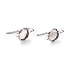 Tarnish Resistant 304 Stainless Steel Earring Settings&nbsp;STAS-O141-03P