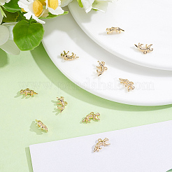 10Pcs Leopard Rack Plating Brass Charms&nbsp;KK-BBC0027-35