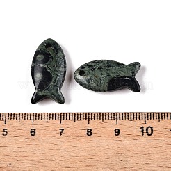 天然カンババジャスパーペンダント  魚  23.5~24.5x12x5~6mm  穴：2mm&nbsp;G-N342-106D