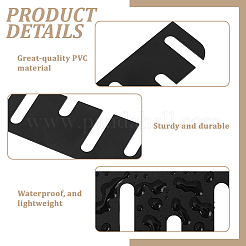 プラスチック製のドアヒンジシム  ブラック  101.5x38x1mm&nbsp;FIND-WH0173-519A