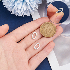 2Pcs 925 Sterling Silver Spring Gate Rings&nbsp;STER-MA0001-01