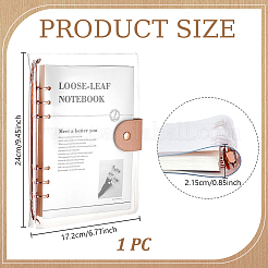 PVC with Iron Loose Leaf Notebook&nbsp;AJEW-WH0481-540A